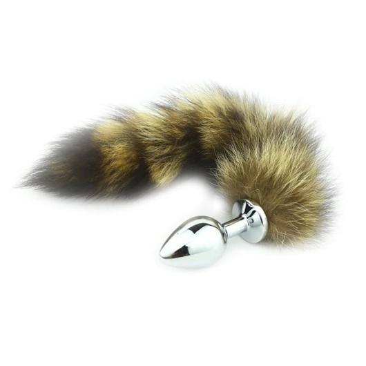 PLUG ANAL TAMANHO P COM RABO DE RAPOSA DE 25 CM