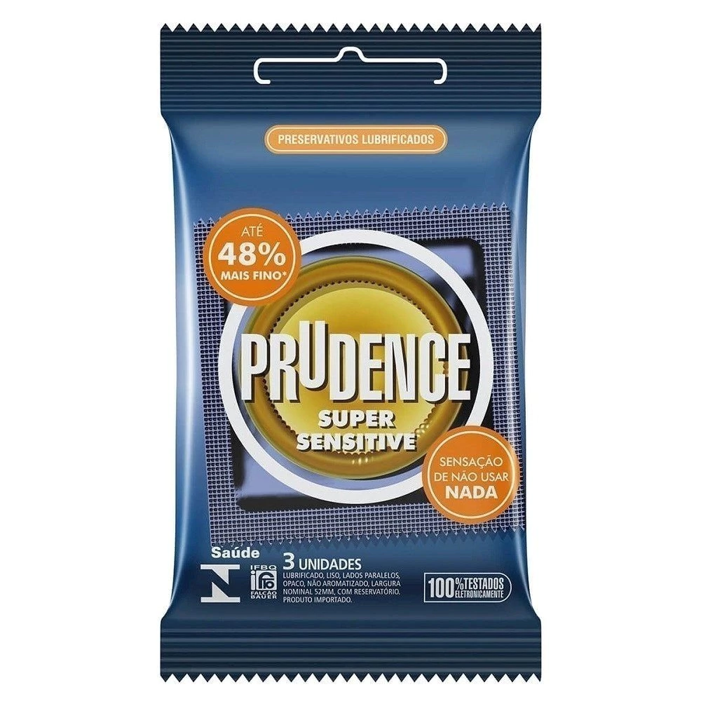 PRESERVATIVO PRUDENCE SUPER SENSITIVE 3 UNIDADES
