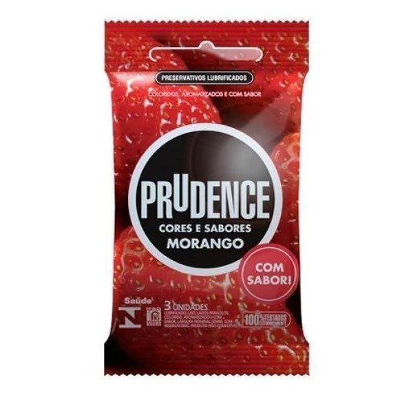 PRESERVATIVO PRUDENCE MORANGO 3 UNIDADES