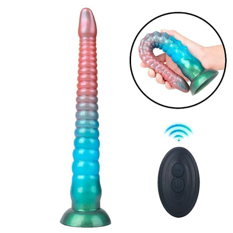 Plug alien com vibração e controle remoto 31 cm