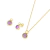 Conjunto Ametista - Redondo - Banho Ouro 18k