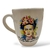Taza Bombé Blanca Frida Kahlo - Frase "Pies para que los quiero si tengo alas para volar" - comprar online