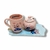 Set de Desayuno Stitch & Ángel . Taza bombé full color + Bandeja Recta celeste + Azucarera. - comprar online