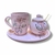 Set de Desayuno Floral. Taza bombé blanca + Azucarera + Bandeja Oval. - comprar online
