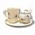 Set de Desayuno Margaritas. Taza bombé blanca + Azucarera + Bandeja Oval. - comprar online