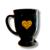 Chocolatera Negra con corazones dorados - comprar online