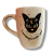 Taza Bombé jaspeada Gris Gato lunar - Frase " El Universo está a tu favor....creélo" - comprar online