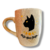 Taza Bombé jaspeada Gris Gato lunar - Frase "Deja que fluya" - comprar online