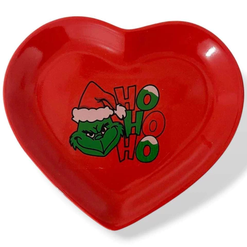 Platito corazón de cerámica Grinch - Edición Navidad - comprar online