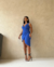 Vestido Curto Transpassado Athena - AZUL