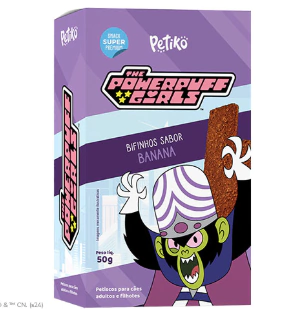 Petisco Snack Bifinhos Macaco Louco Meninas Super Poderosas sabor Banana - Para Cães - 50g - Petiko - comprar online