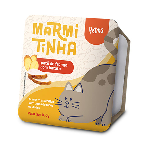 Ração Úmida Marmitinha sabor Frango com Batata - Para Gatos - 100g - Petiko - comprar online