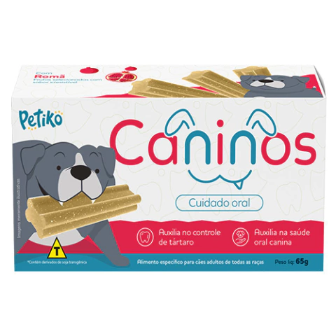 Petisco Snack Caninos Dental Care Sabor Romã - Para Cães - 65g - Petiko - comprar online