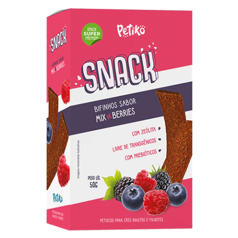 Snack sabor Mix de Berries - 50g - Petiko - comprar online