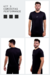 Kit 3 Camisetas Masculinas Performance Preto - comprar online