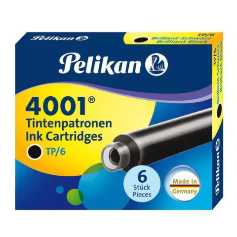 Kit Cartucho Pelikan 4001 Para Caneta Tinteiro - Preto C/ 6 Un