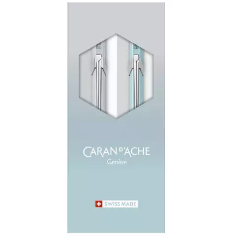 Estojo Presente Caneta e Lapiseira Caran d’Ache Blue Lagoon