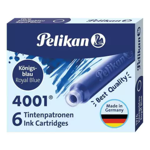 Kit Cartucho Pelikan 4001 Para Caneta Tinteiro - Azul Royal C/ 6 Un