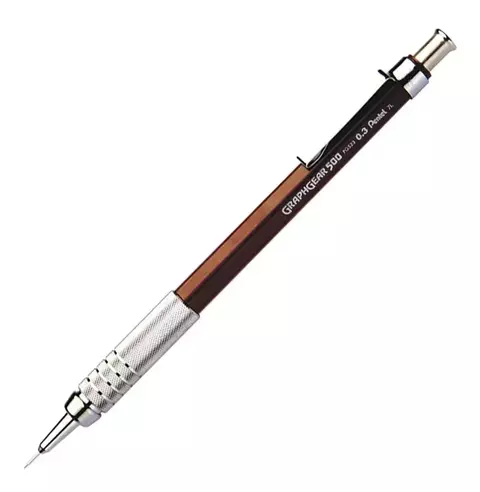 Lapiseira Pentel Graphgear 500 0.3 mm - Marrom
