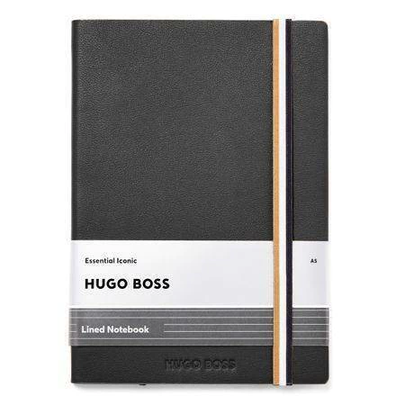 Caderno HUGO BOSS - Pautado Iconic Preto (A5)