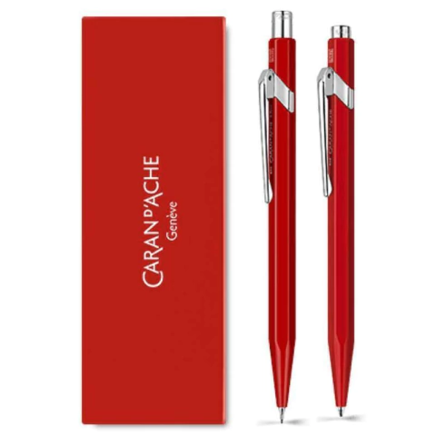 Kit Caneta e Lapiseira 849 - Red - Caran d’Ache