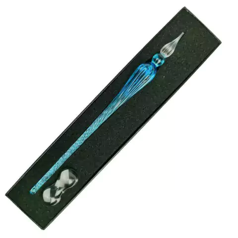 Caneta Tinteiro Pena de Vidro Sinoart - Azul