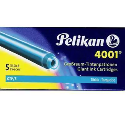 Cartucho para Caneta Tinteiro Pelikan 4001 GTP/5 Azul Turquesa