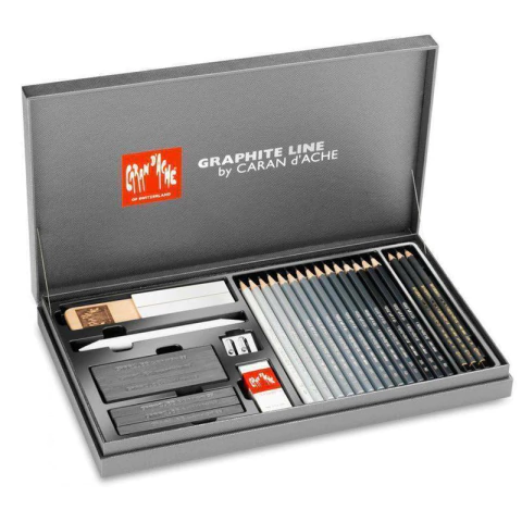 Gift Box Estojo de Metal Genève Graphite Line - Caran d'Ache
