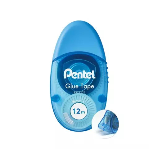 Cola em Fita PENTEL 6mm x 12m Azul Celeste