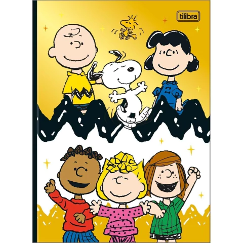Caderno Brochura Colegial Snoopy Metalizado Edition 160fls - Tilibra