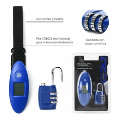 SET DE BALANZA DIGITAL + CANDADO//BLUE//WDLT//COD:38236