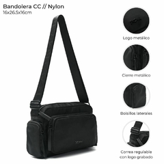 BANDOLERA CC * NEGRO* // NYLON COD: 38488