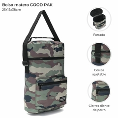 BOLSO MATERO * CAMUFLADO MILITAR/ CON CIERRE NEGRO* GOOD PAK COD:38522