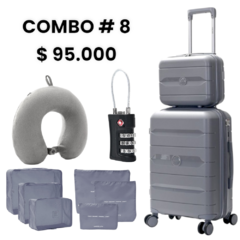 COMBO # 8 //VALIJA 20¨//BEAUTY CASE 14¨ + ORGANIZADOR+CANDADO+ALMOHADA en internet