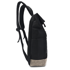 MOCHILA ROLL TOP WANDER TEAM *NEGRO*//DETALLE GRIS LOGO FUCSIA// COD:38592