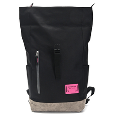 Imagen de MOCHILA ROLL TOP WANDER TEAM *NEGRO*//DETALLE GRIS LOGO FUCSIA// COD:38592