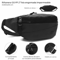 RIÑONERA GO FF *NEGRO*//TELA ENGOMADA IMPERMEABLE COD:38788