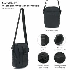 MORRAL GO FF *NEGRO*//TELA ENGOMADA IMPERMEABLE COD: 38797