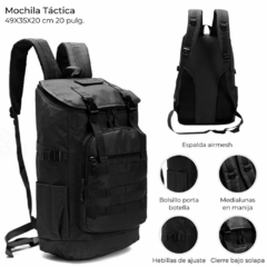 MOCHILA TACTICA * NEGRO*//COD: 39182