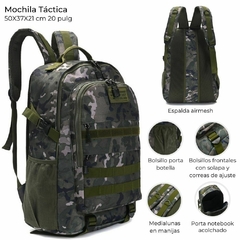 MOCHILA TACTICA * CAMUFLADO*//COD:39189