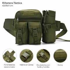 RIÑONERA TACTICA *VERDE MILITAR*//COD:39195