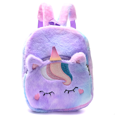 MOCHILA JARDIN FUR BABY CON BOLSILLO UNICORNIO *LILA*//COD:39215