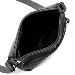 BANDOLERA JOAN 2 CIERRES *NEGRO*//PU GRANEADO//COD:39257 - tienda online