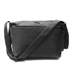 BANDOLERA JOAN 2 CIERRES *NEGRO*//PU GRANEADO//COD:39257