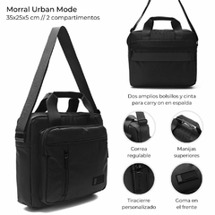 MORRAL URBAN MODE//2 COMPARTIMENTOS *NEGRO*//COD:39359