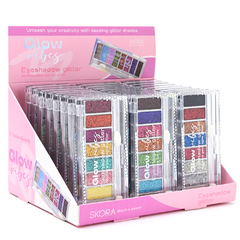 CAJA X 24u.// SOMBRAS PARA OJOS CON GLITTER//SKR//COD:39554