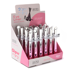 CAJA x 24u.//DELINEADOR DE OJOS//APLICADOR PLUMA//NEGRO//SKR//COD:39578
