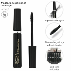 MASCARA DE PESTAÑAS A PRUEBA DE AGUA//NEGRO//SKR//COD:39590