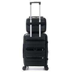 VALIJA 20¨//BEAUTY CASE 14¨// PP RESISTENTE// NEGRO MATE//COD: 39758