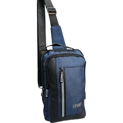 MORRAL SPORT//CON USB//*AZUL MARINO*//COD:8700